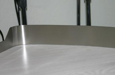 pinball metal guide after re-graining